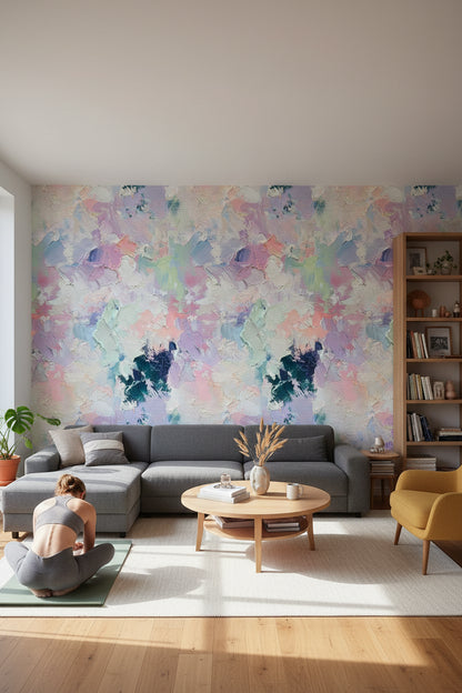 Pastel Abstract Brushstroke Wallpaper