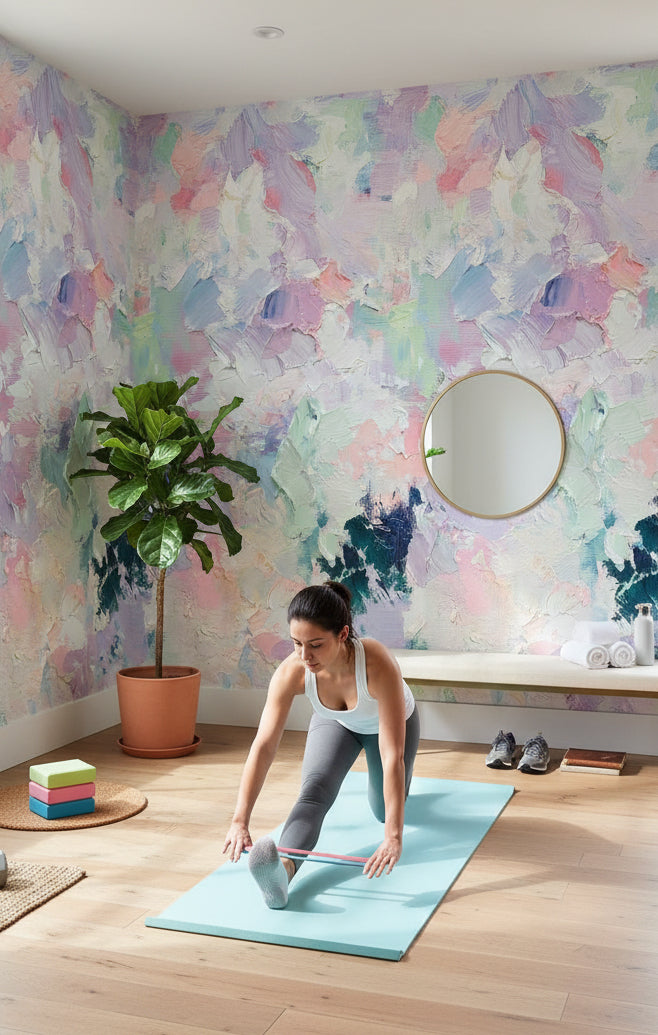 Pastel Wallpaper Textured Colorful Decorative Mural