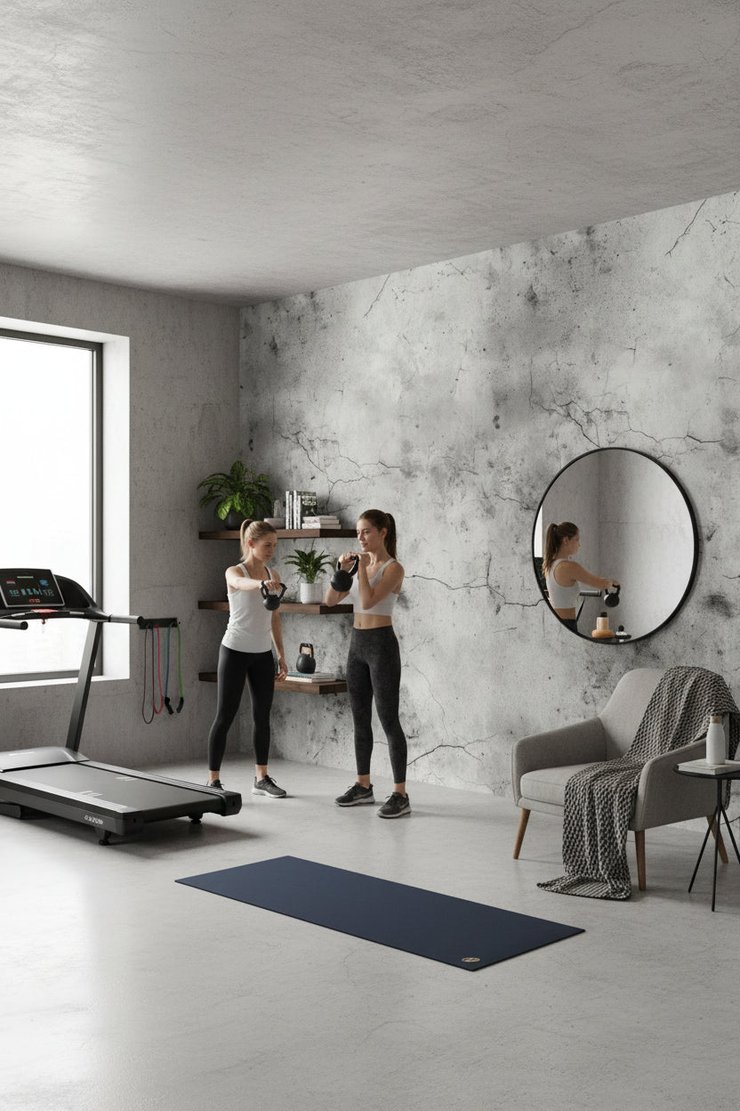 Textured Gray Concrete Effect Wallpaper