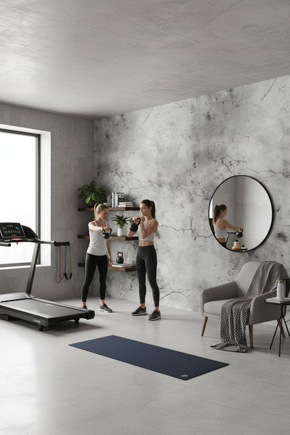 Textured Gray Concrete Effect Wallpaper