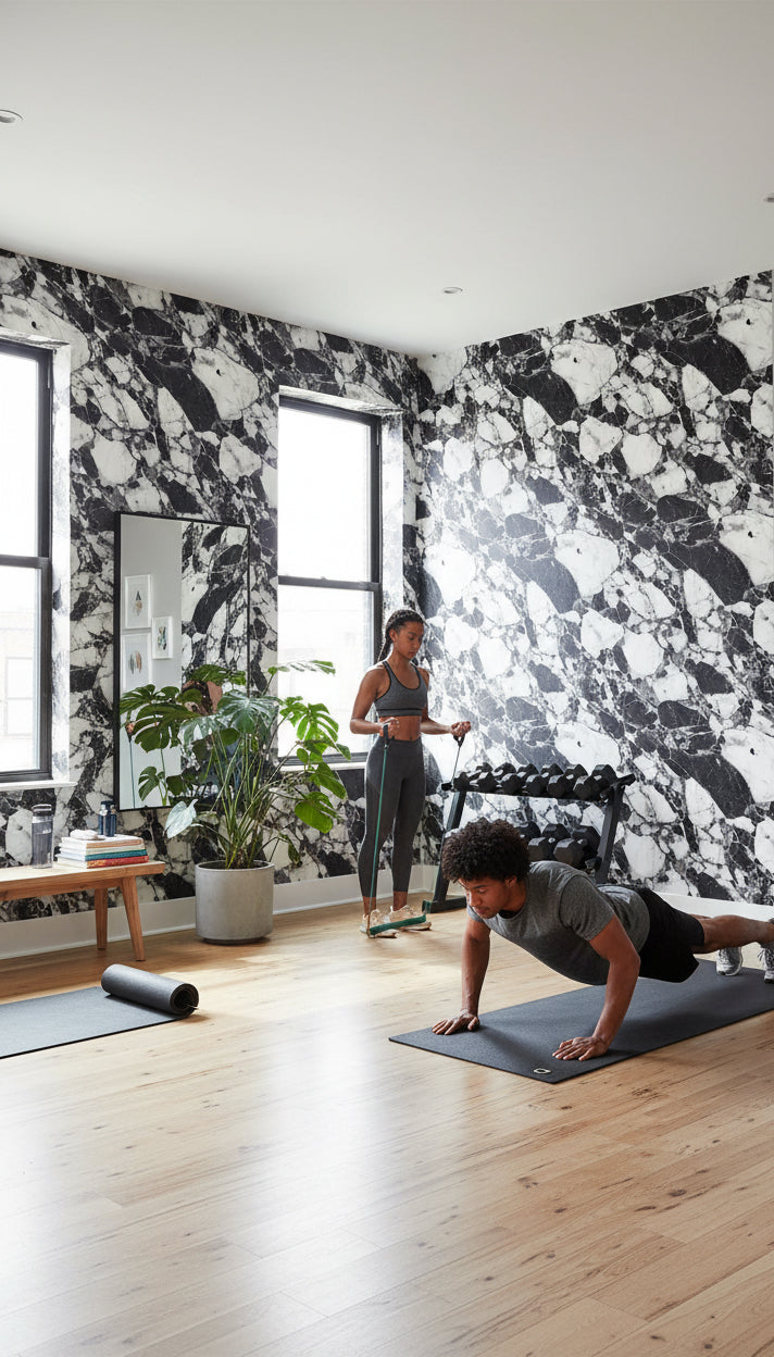 Marble Wallpaper Black White Removable Wall Decor