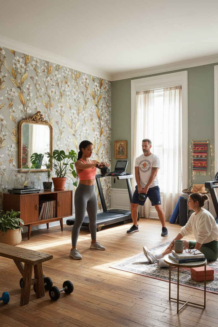 Floral Wallpaper Gold Mural Modern Wall Decor