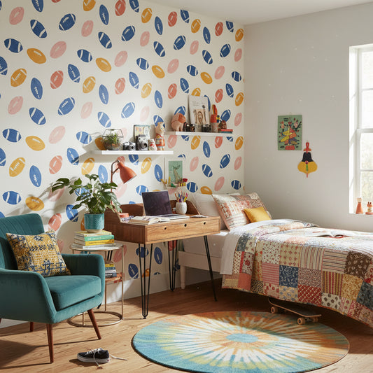 Sports Wallpaper Abstract Colorful Wall Decor