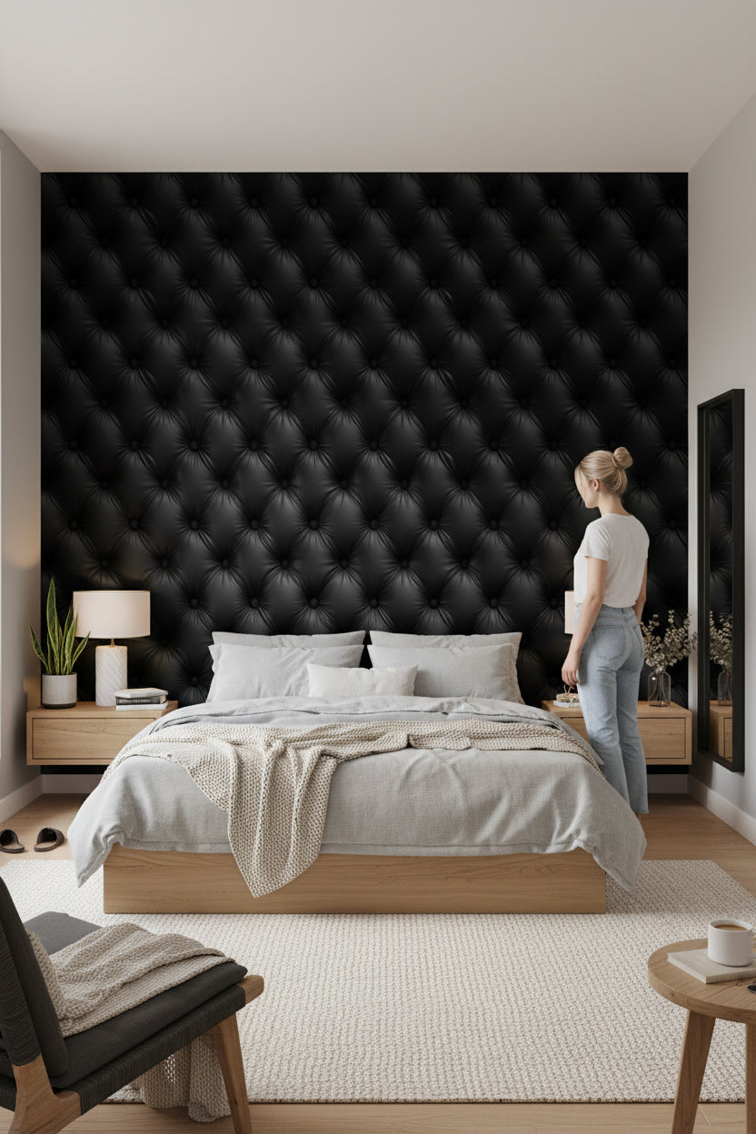Tufted Wallpaper Quilted Sophisticated Mural