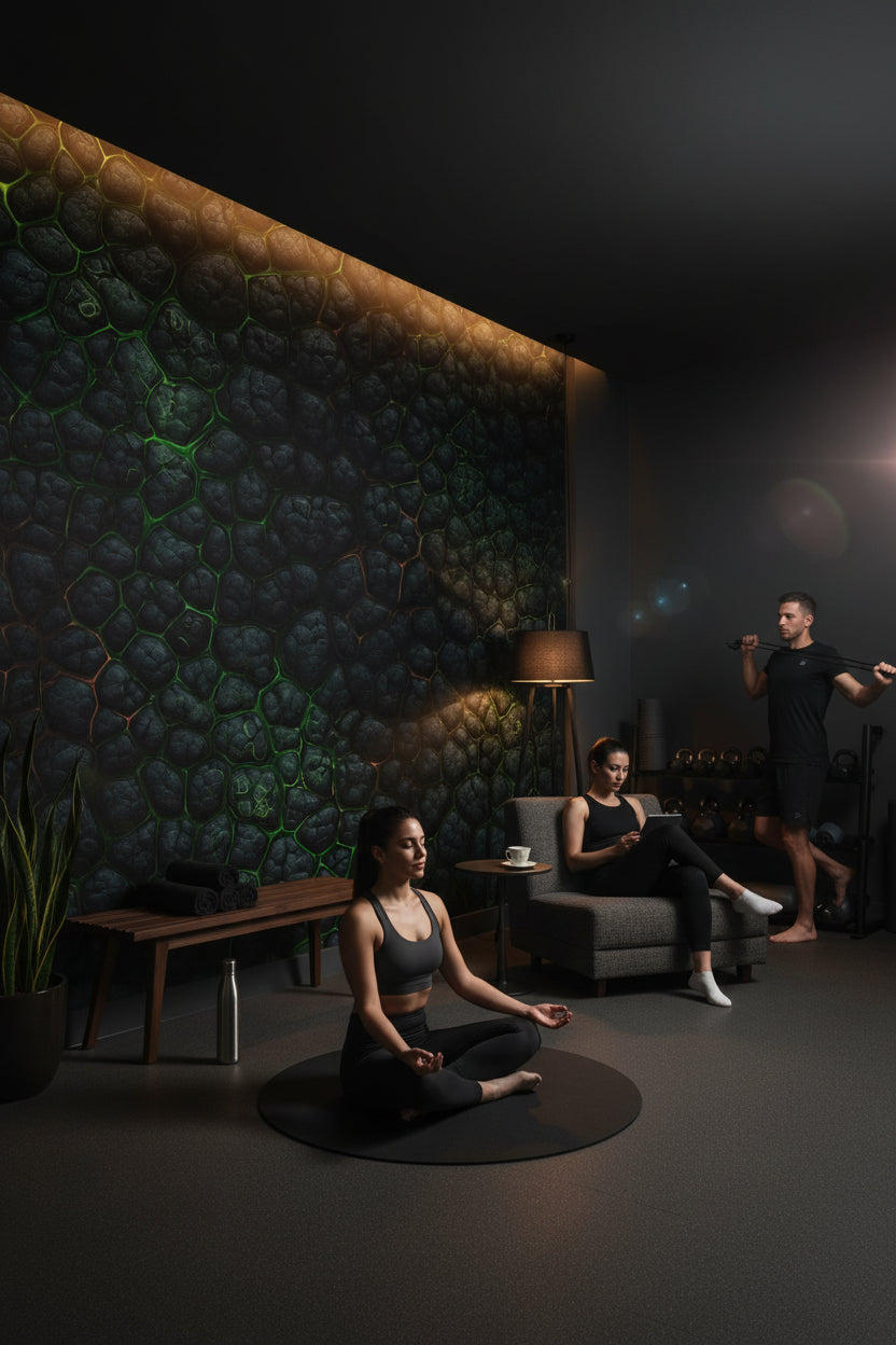 Dark Textured Geometric Stone Effect Wallpaper