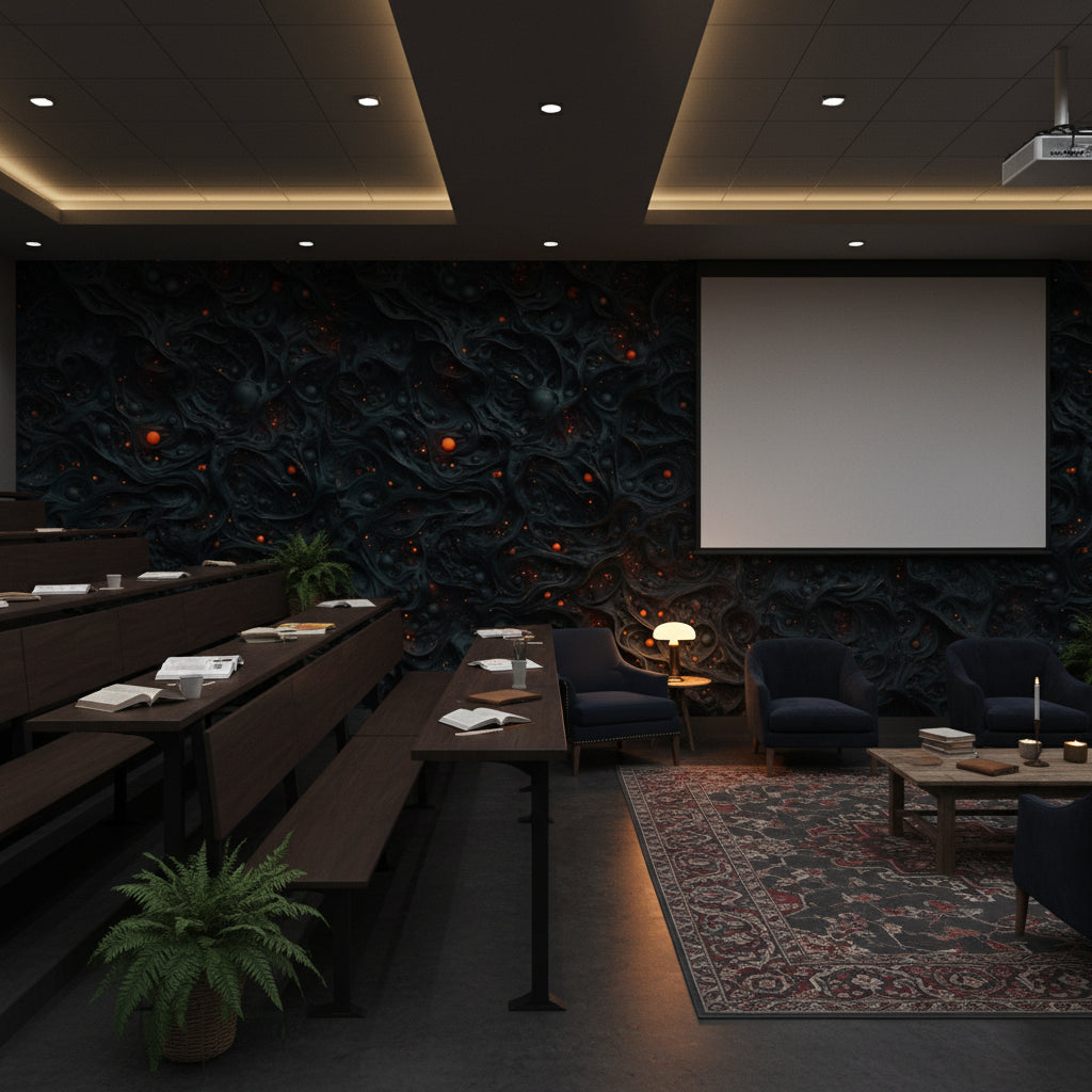 Abstract Wallpaper Dark Removable Swirling Wall Double Roll