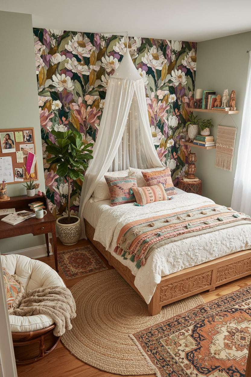 Floral Wallpaper Modern Artistic Wall Mural