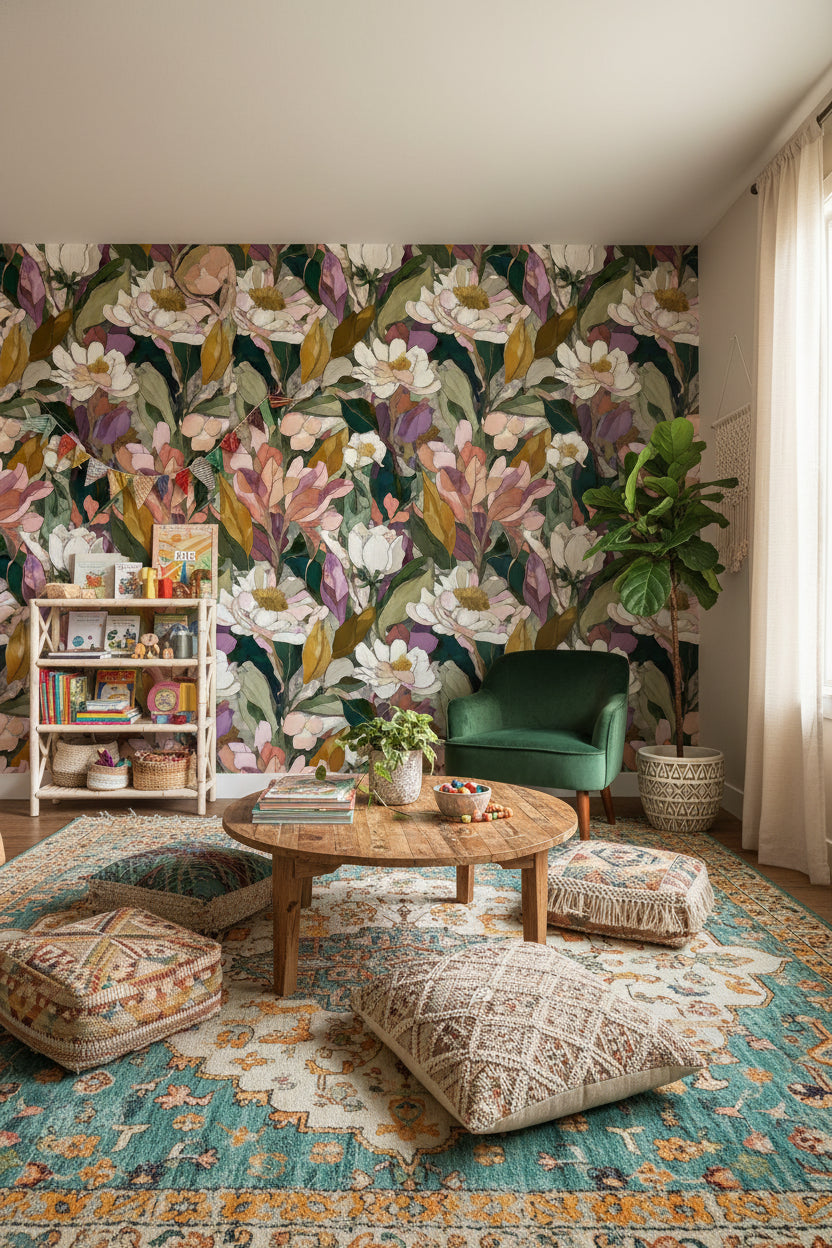 Floral Wallpaper Modern Artistic Wall Mural