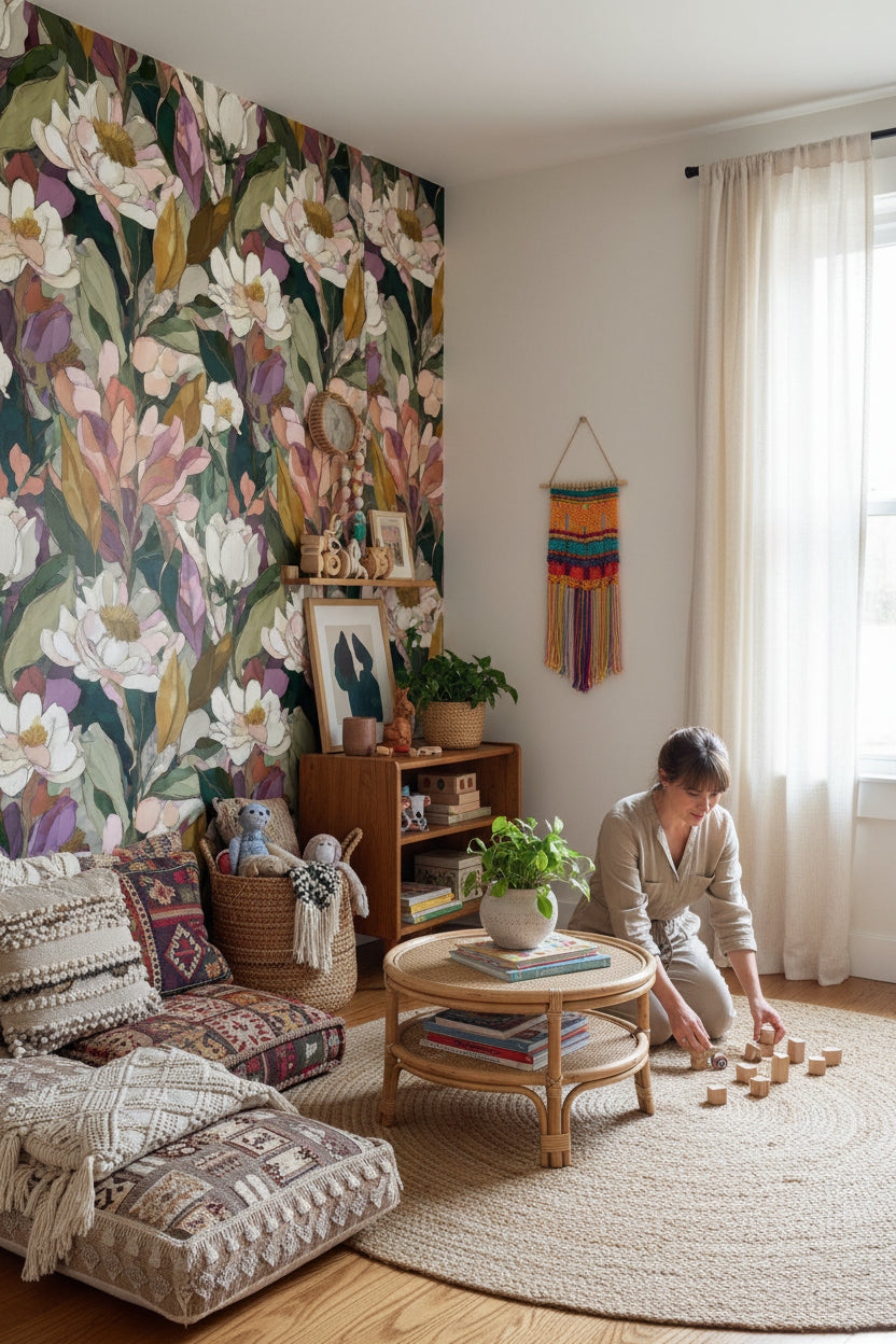 Floral Wallpaper Modern Artistic Wall Mural