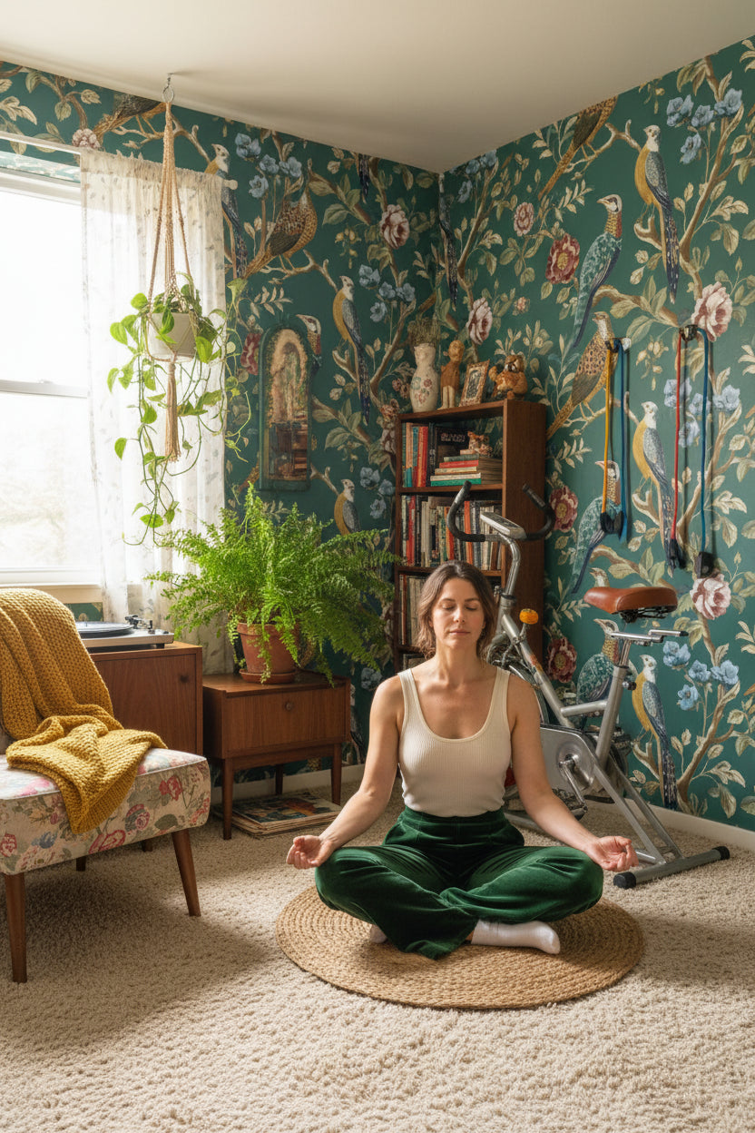 Chinoiserie Wallpaper Birds Floral Removable Wall Decor