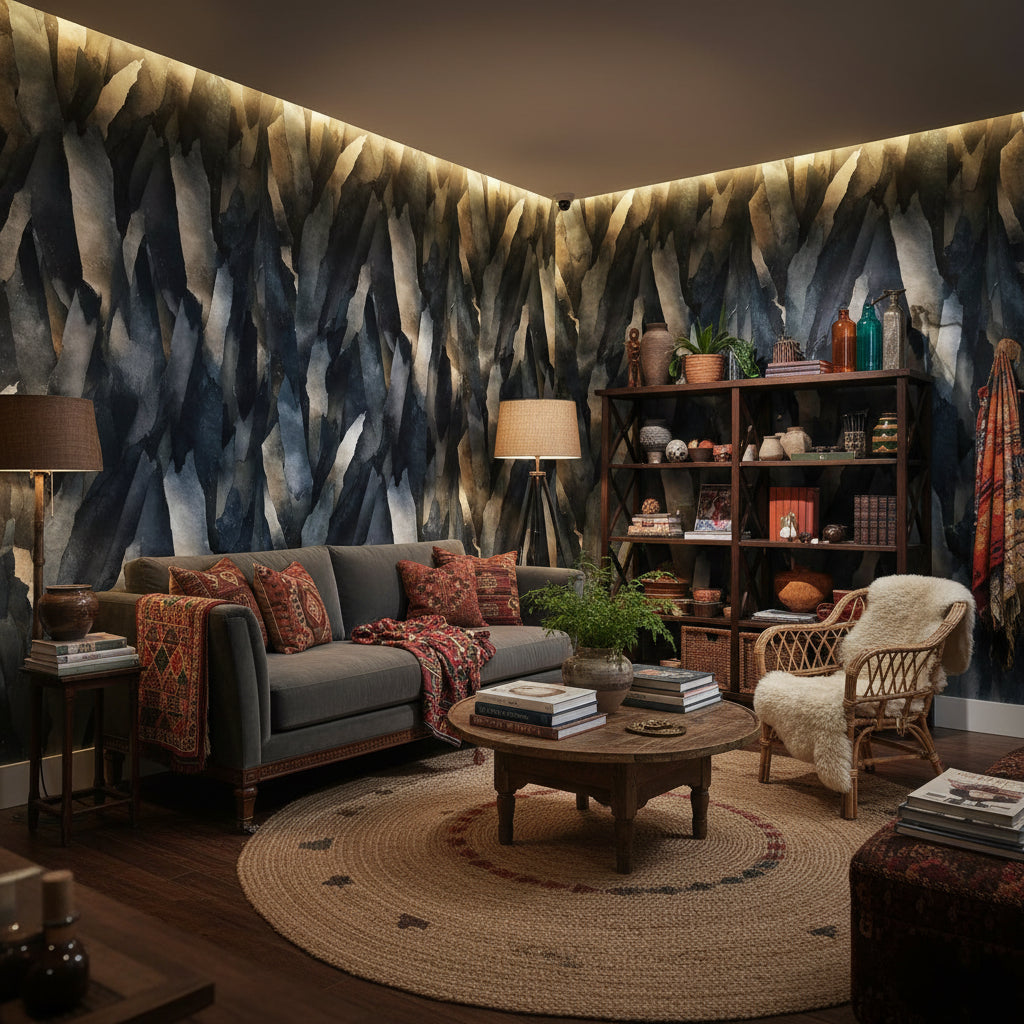 Abstract Wallpaper Geometric Modern Removable Wall Decor