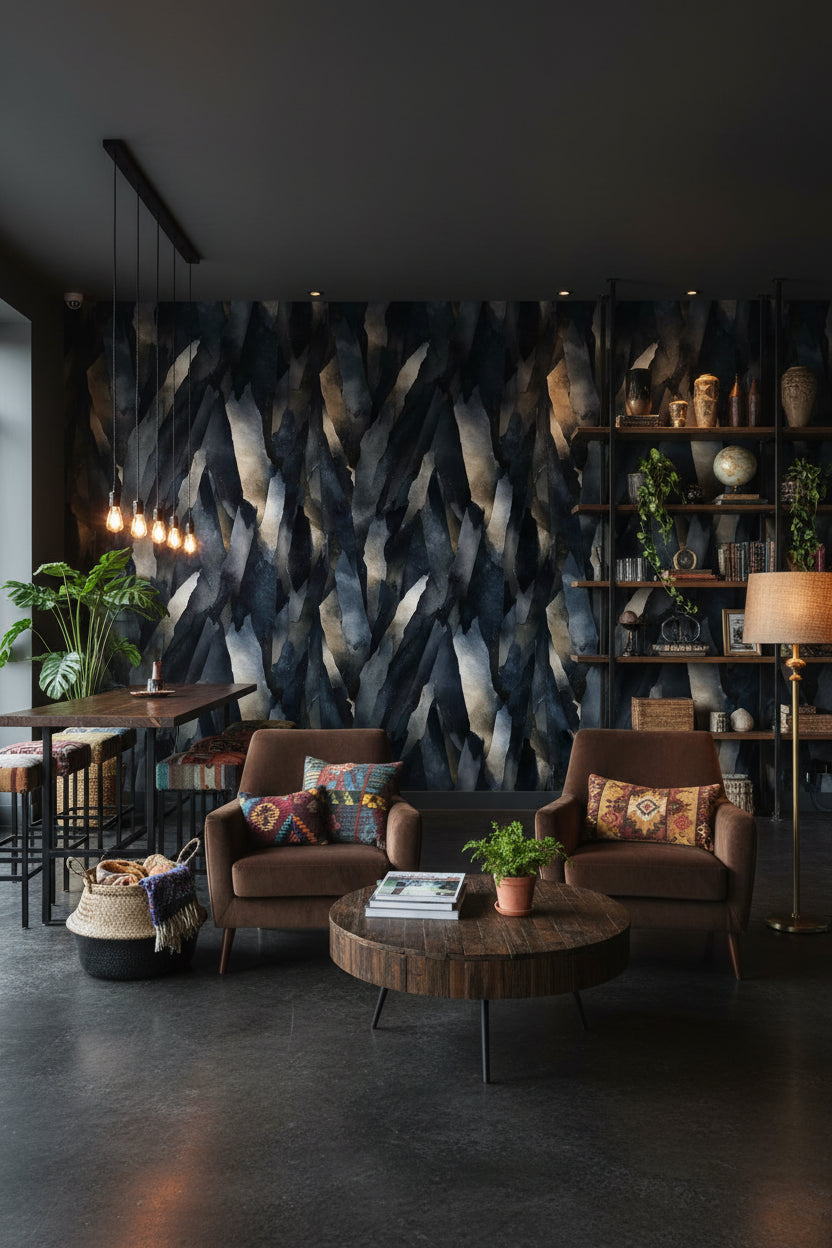 Abstract Wallpaper Geometric Modern Removable Wall Decor