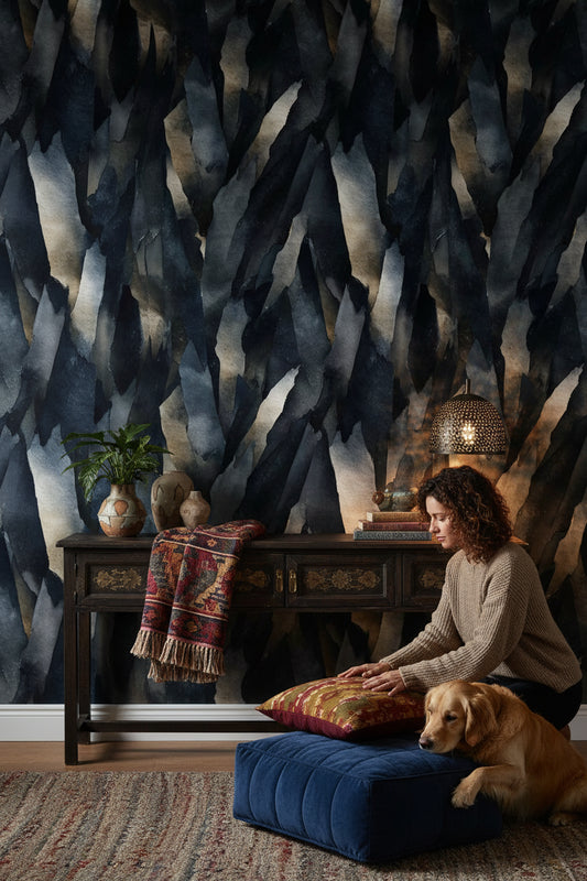 Abstract Wallpaper Geometric Modern Removable Wall Decor