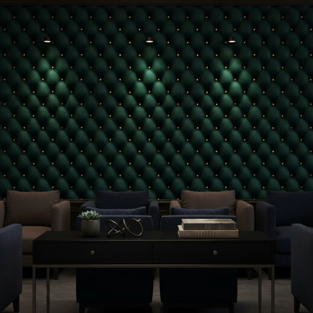 Tufted Wallpaper Luxurious Removable Geometric Wall Double Roll