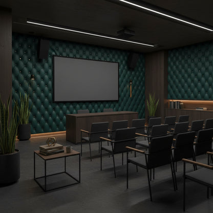 Dark Teal Quilted Texture 3D Wallpaper