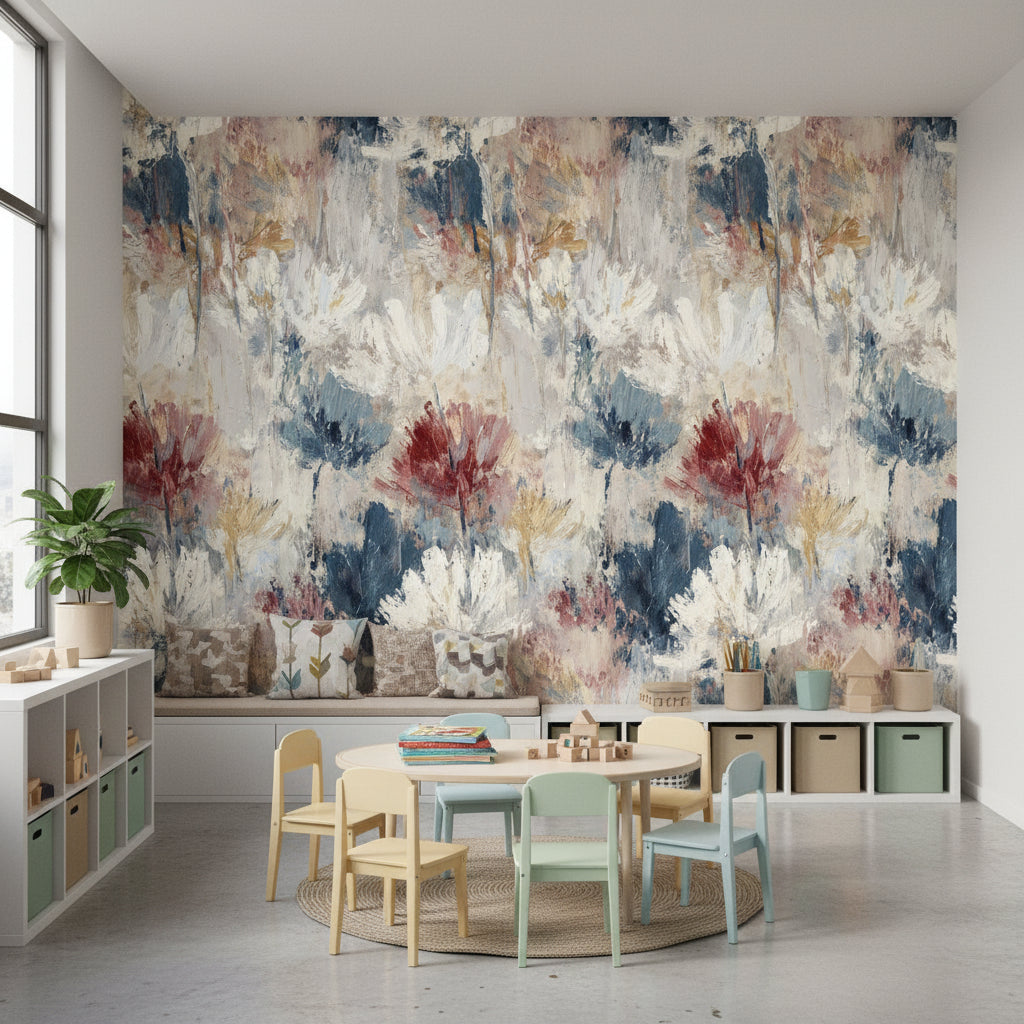 Floral Wallpaper Abstract Modern Wall Mural