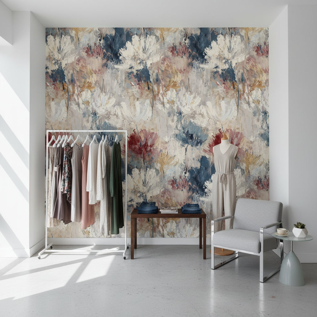 Floral Wallpaper Abstract Modern Wall Mural