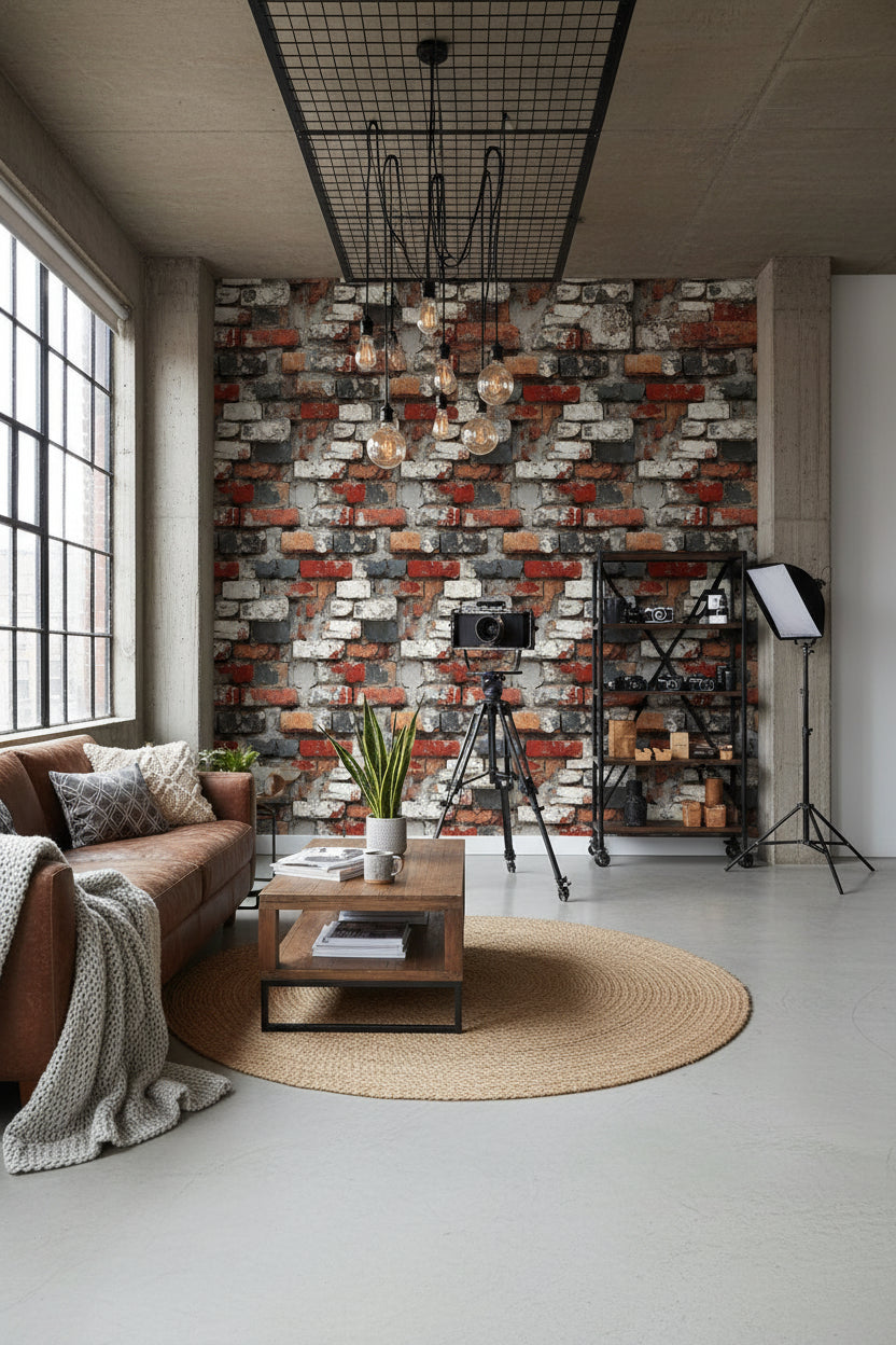 Brick Wall Wallpaper Industrial Decorative Mural