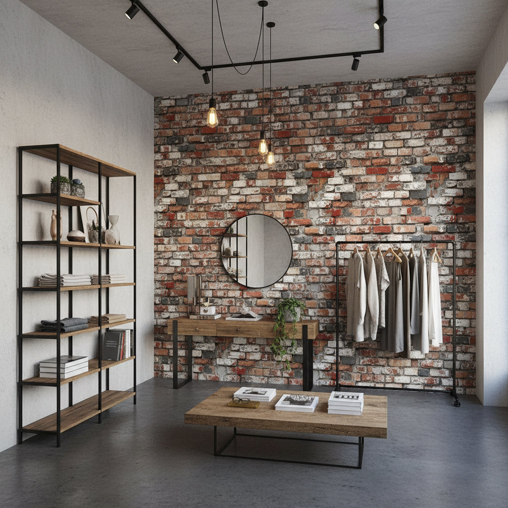 Brick Wall Wallpaper Industrial Decorative Mural