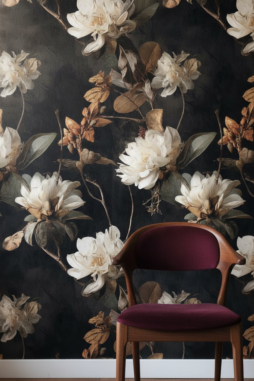 Floral Wallpaper Vintage Elegant Wall Mural