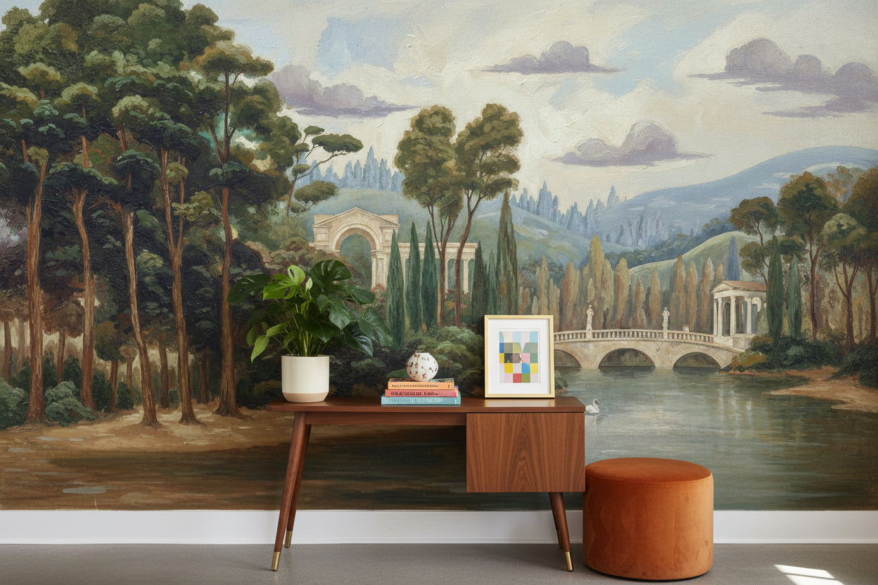 Vintage Landscape Wallpaper Serene Nature Wall Mural