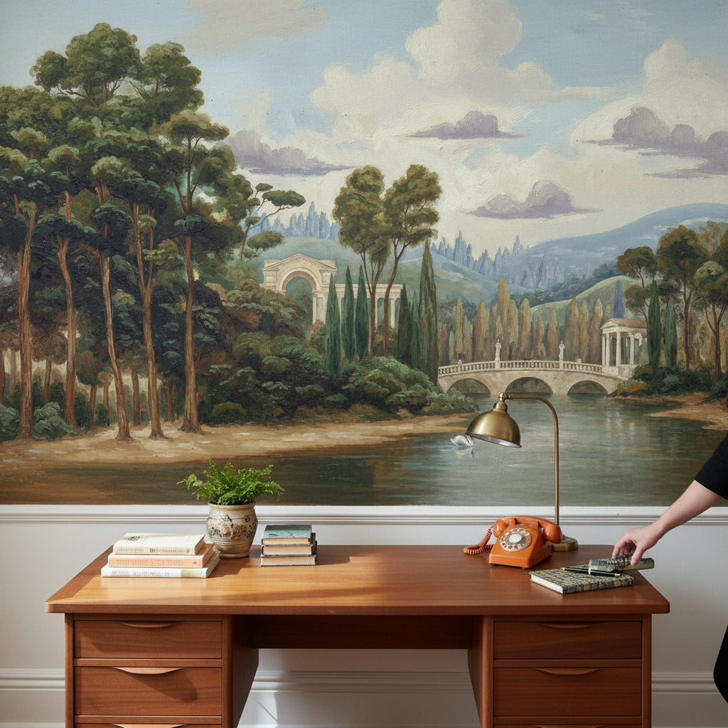 Vintage Landscape Wallpaper Serene Nature Wall Mural