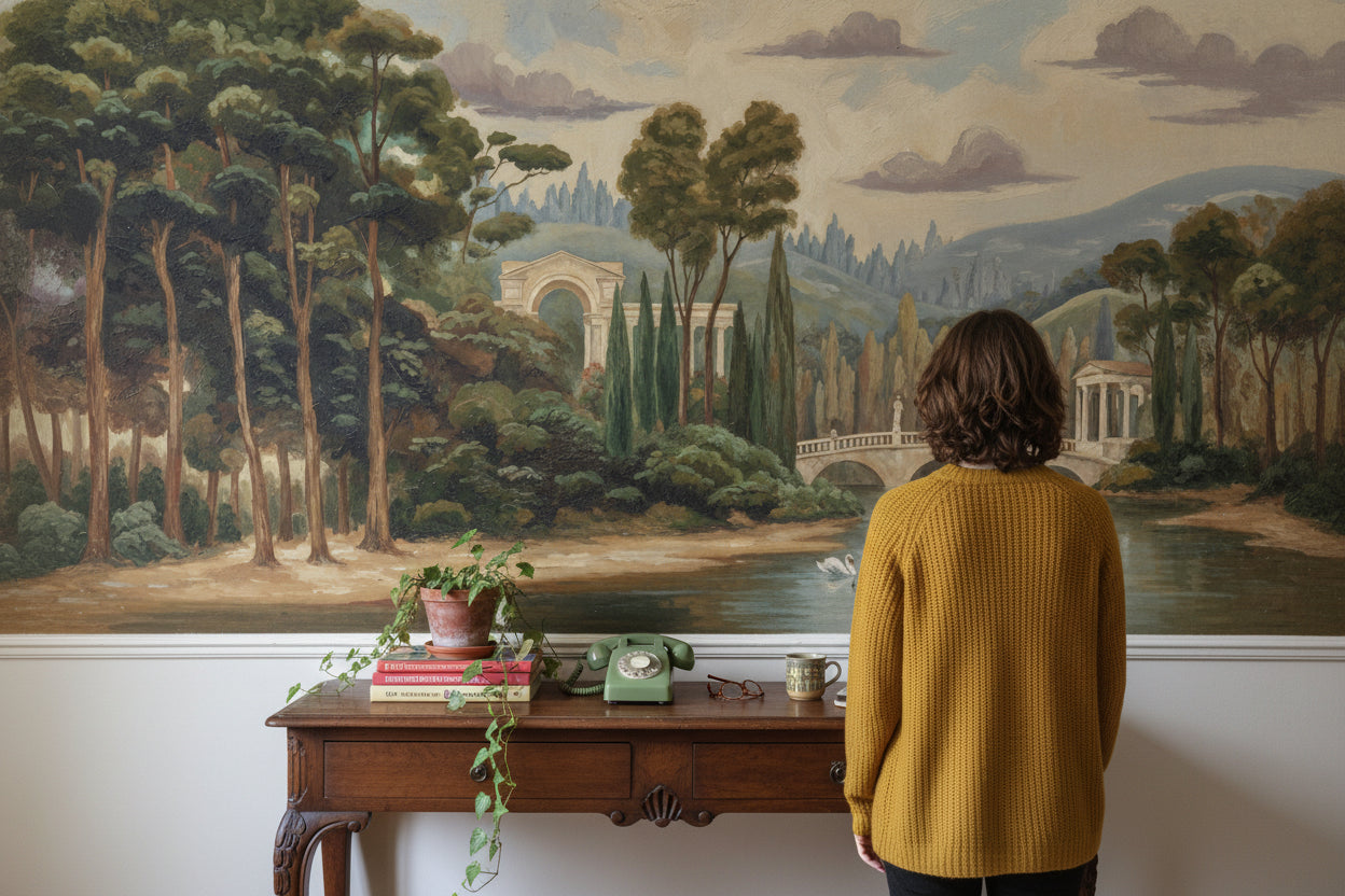 Vintage Landscape Wallpaper Serene Nature Wall Mural