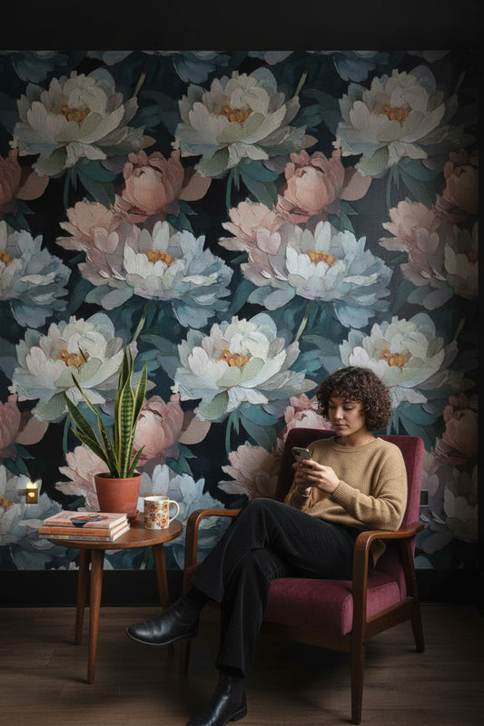 Floral Wallpaper Classic Mural Vintage Wall Decor