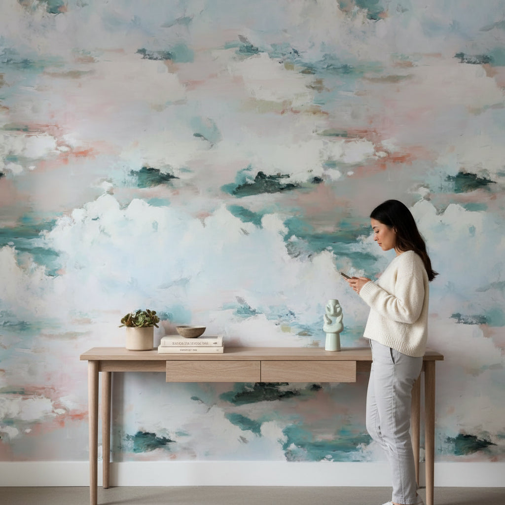 Abstract Wallpaper Modern Removable Contemporary Wall Double Roll