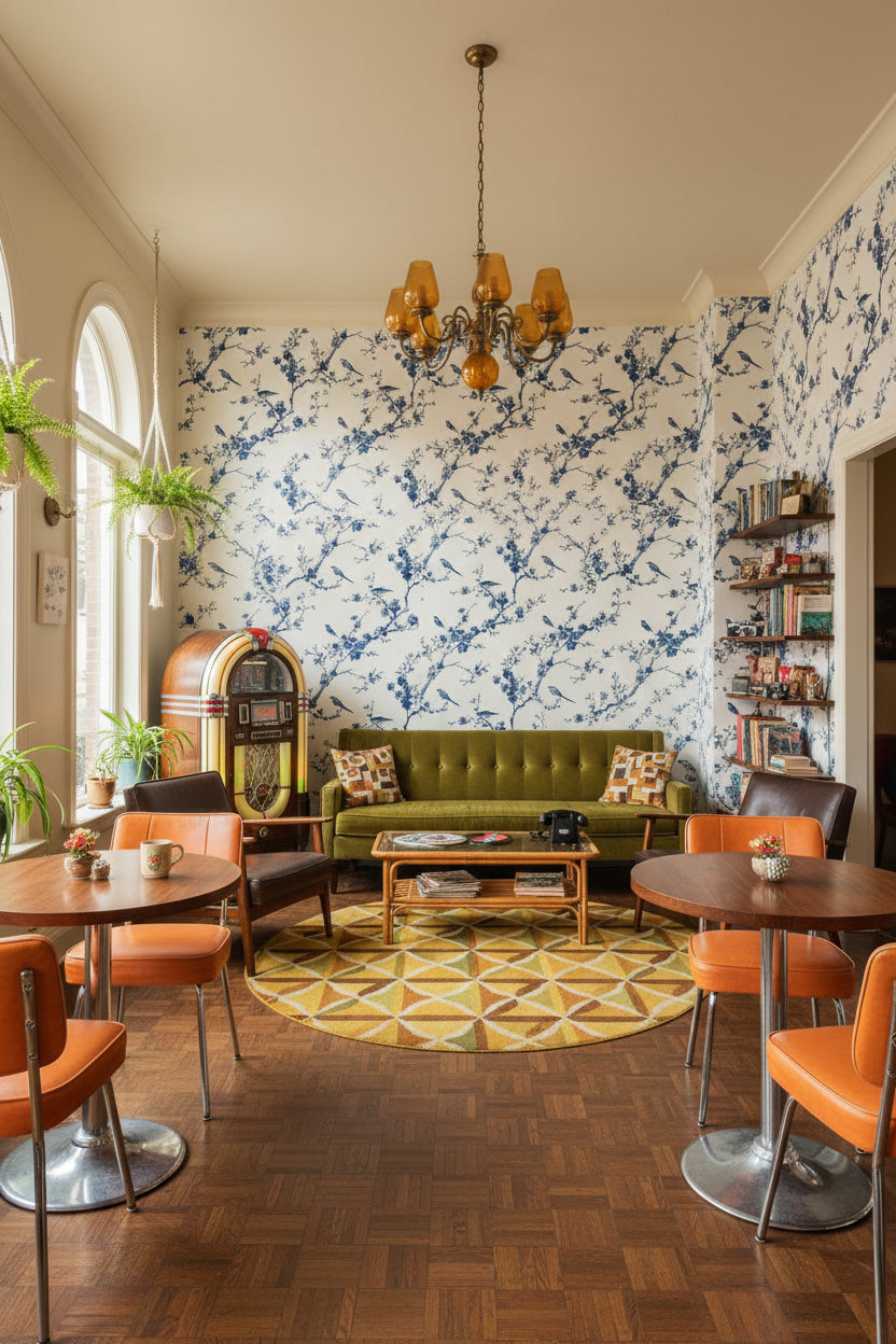 White Background Wallpaper Chinoiserie Floral Wall Mural