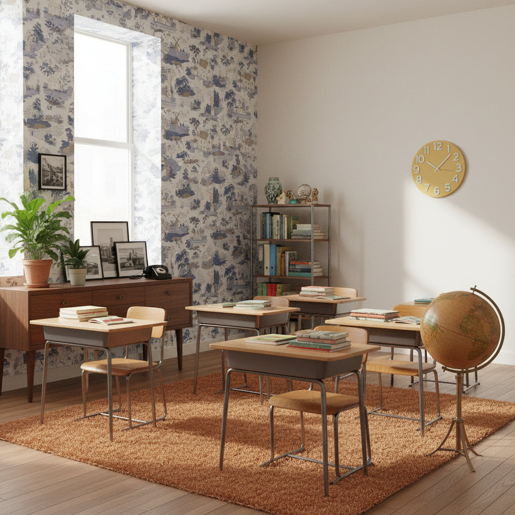 Toile Wallpaper Traditional Pastoral Decorative Mural