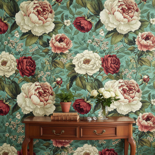 Floral Wallpaper Vintage Botanical Decorative Mural