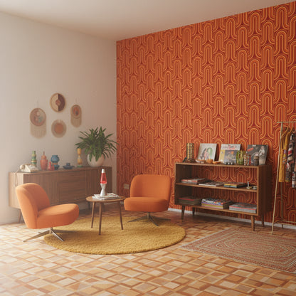Mid-Century Modern Wallpaper Retro Vintage Wall Decor