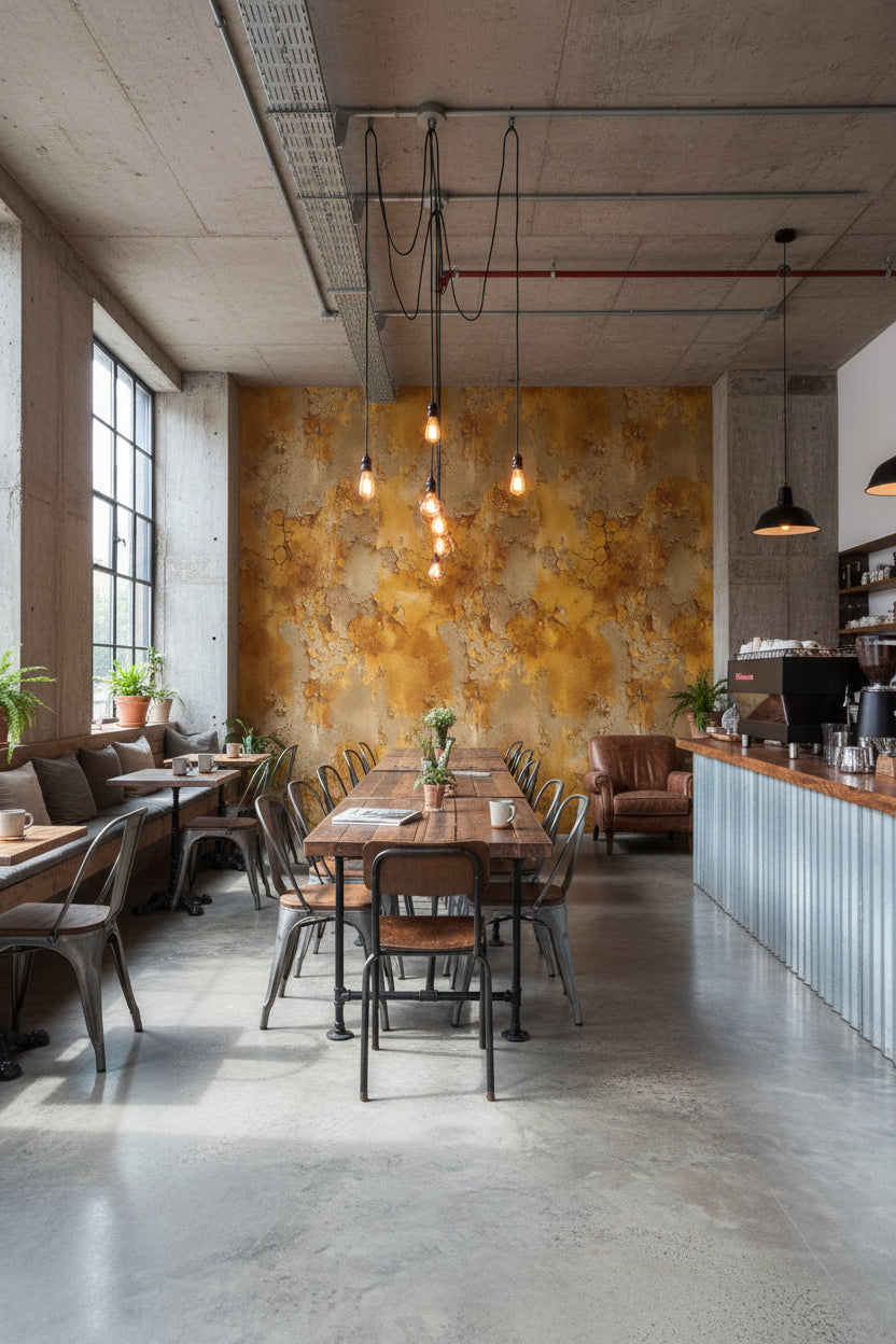 Rustic Abstract Pattern Wallpaper Natural Decorative Mural