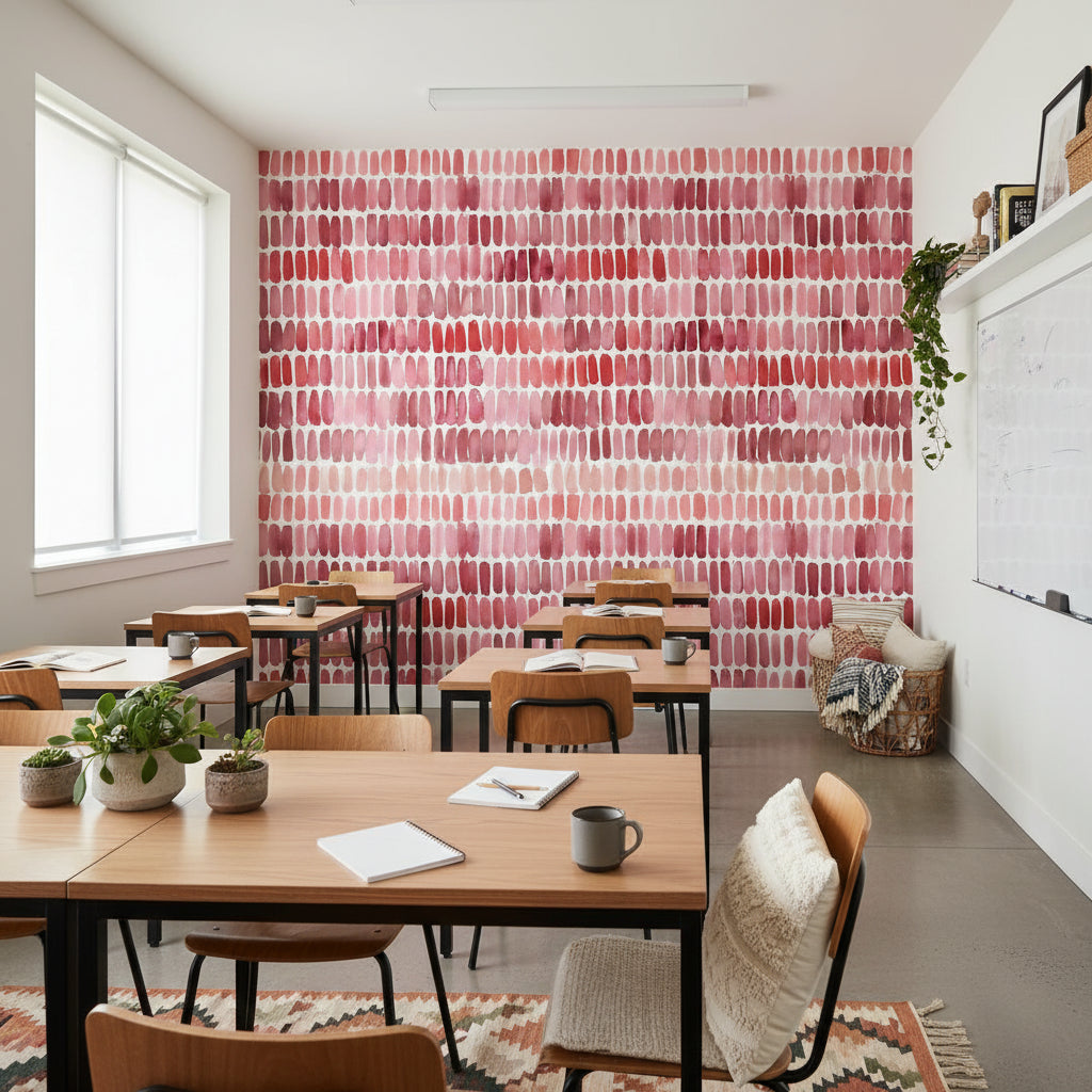 Abstract Pattern Wallpaper Playful Colorful Wall Decor