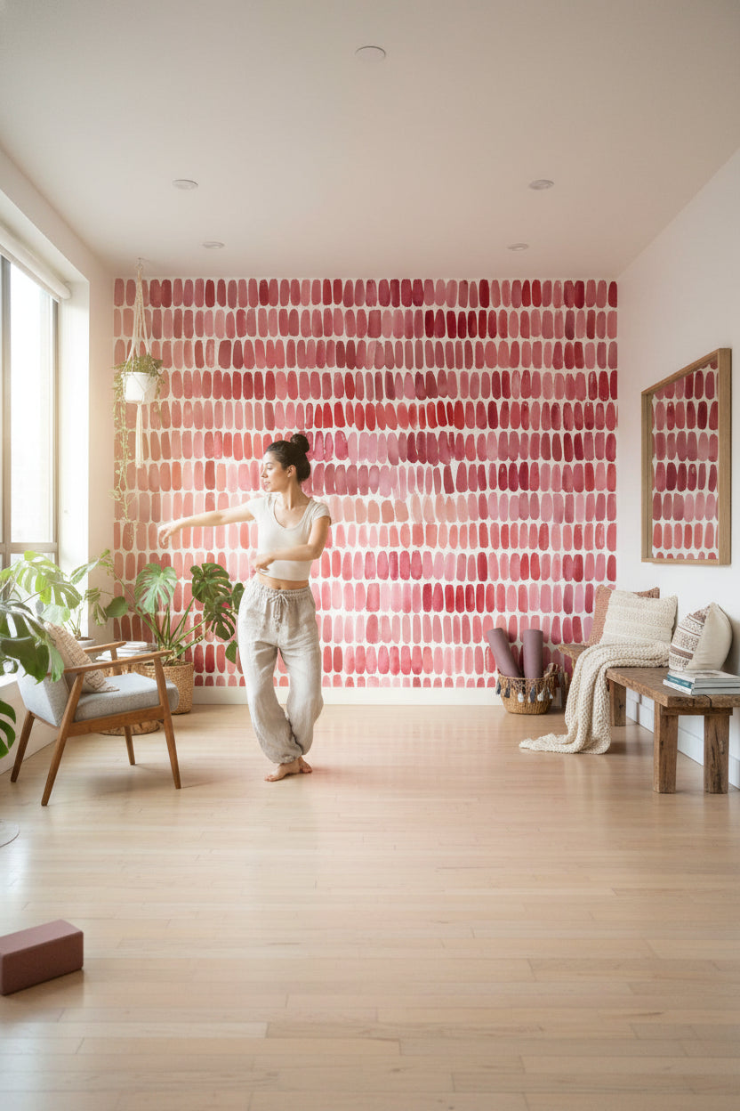 Abstract Pattern Wallpaper Playful Colorful Wall Decor