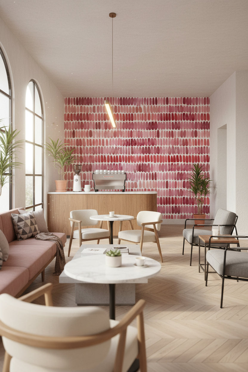 Abstract Pattern Wallpaper Playful Colorful Wall Decor