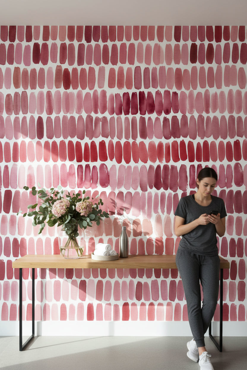 Abstract Pattern Wallpaper Playful Colorful Wall Decor