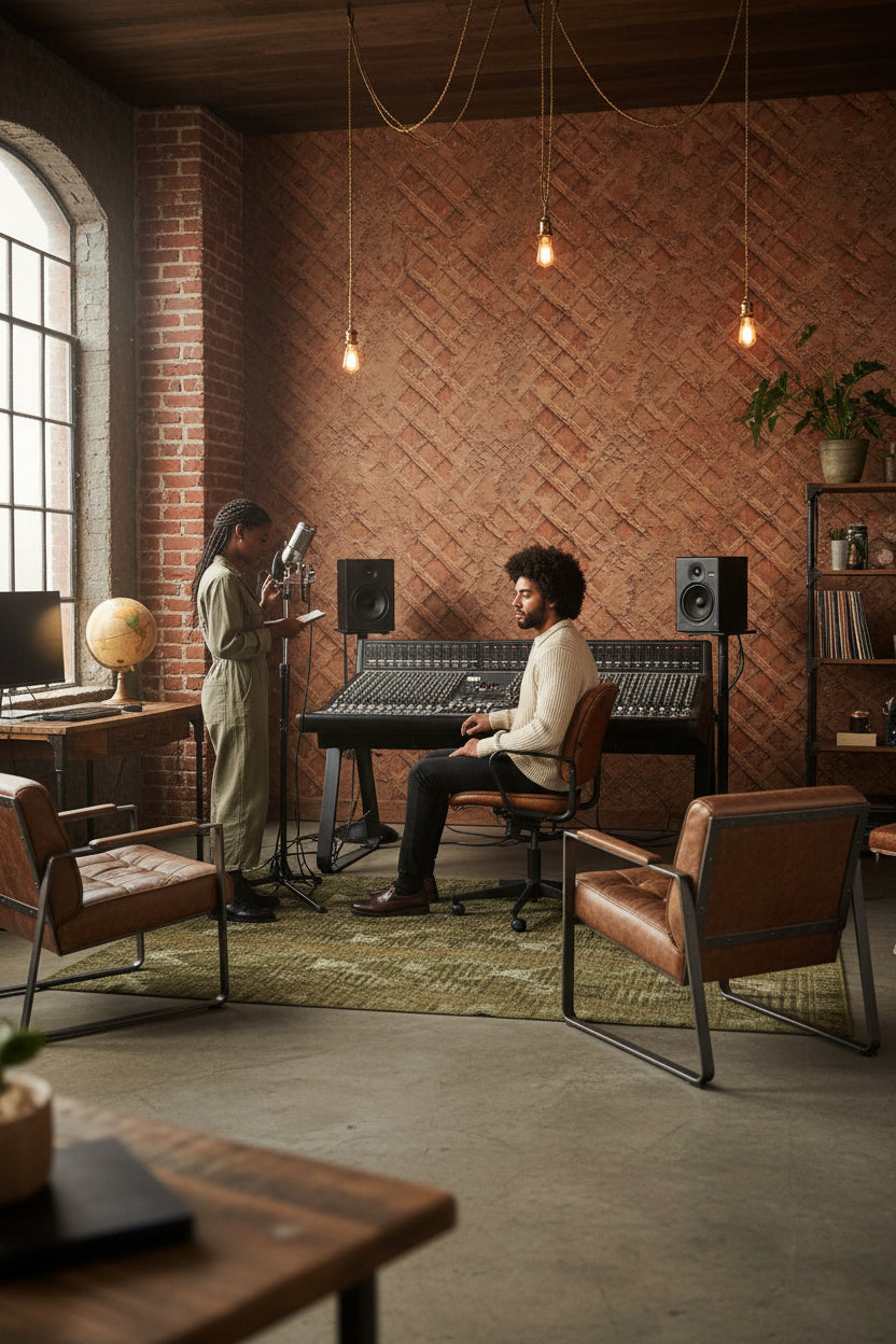 Geometric Wallpaper Textured Brown Wall Decor