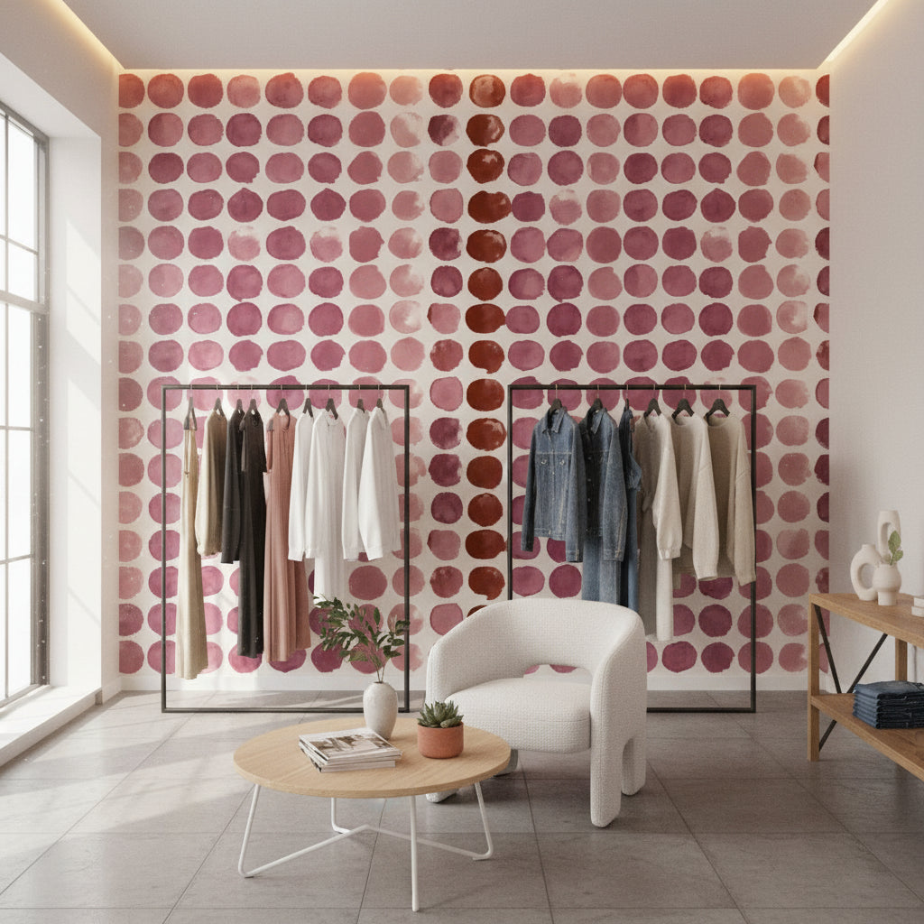 Watercolor Wallpaper Pink Modern Mural Artistic Wall Decor