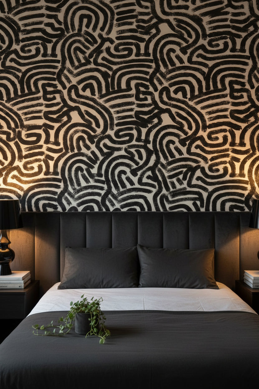 Abstract Wallpaper Geometric Minimalist Wall Mural