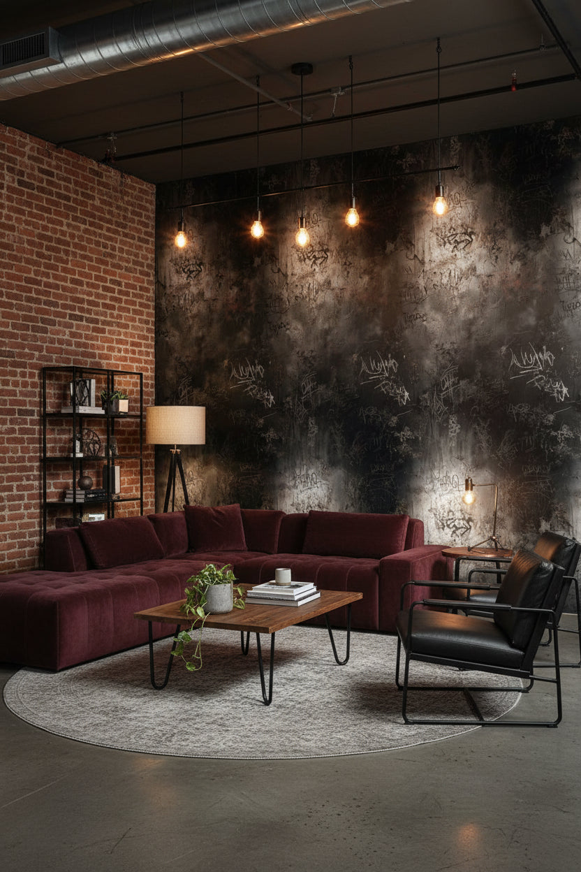 Graffiti Wallpaper Urban Dark Wall Mural