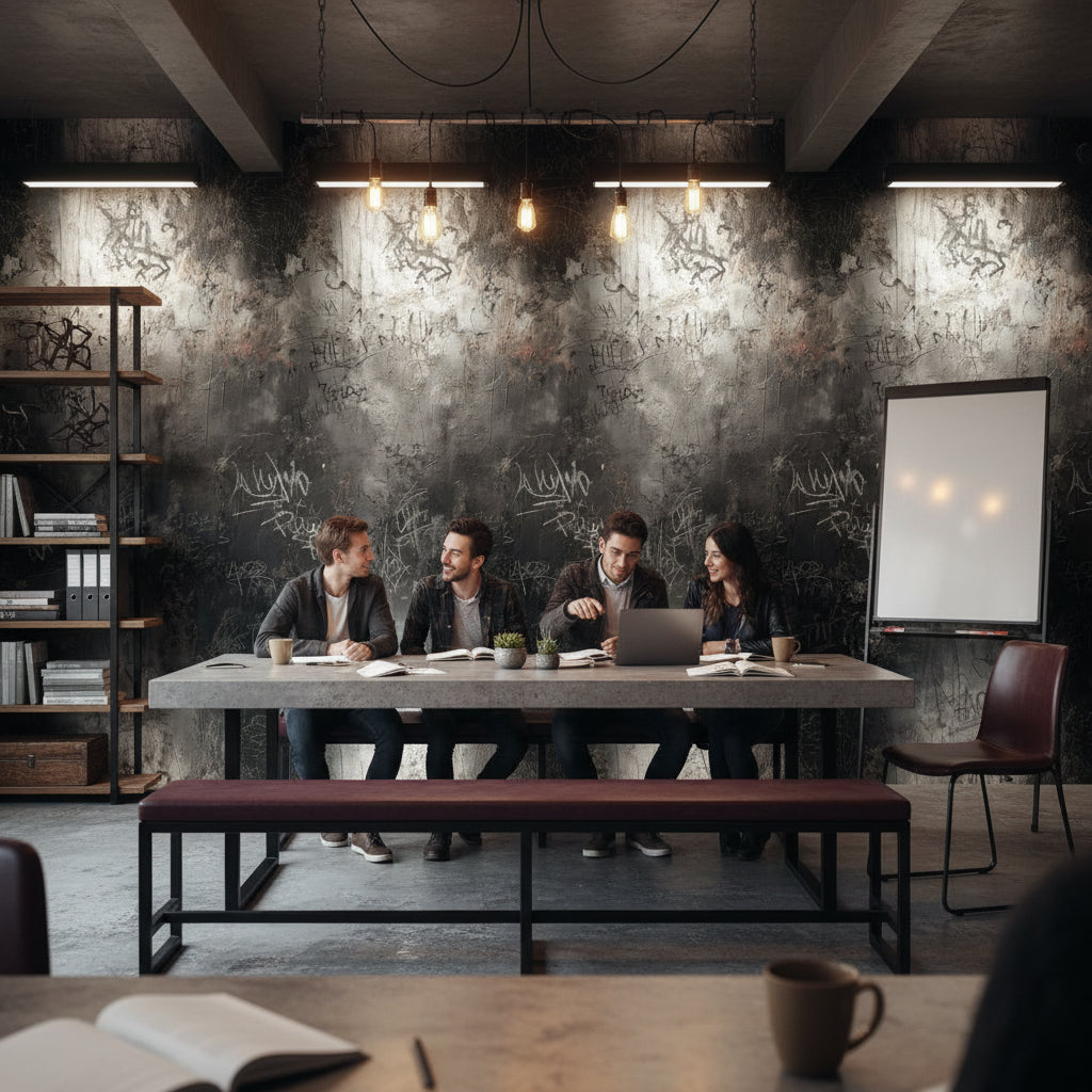 Graffiti Wallpaper Urban Dark Wall Mural