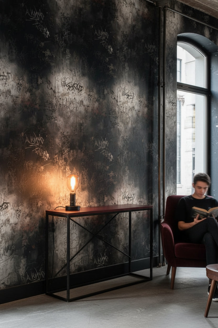 Graffiti Wallpaper Urban Dark Wall Mural