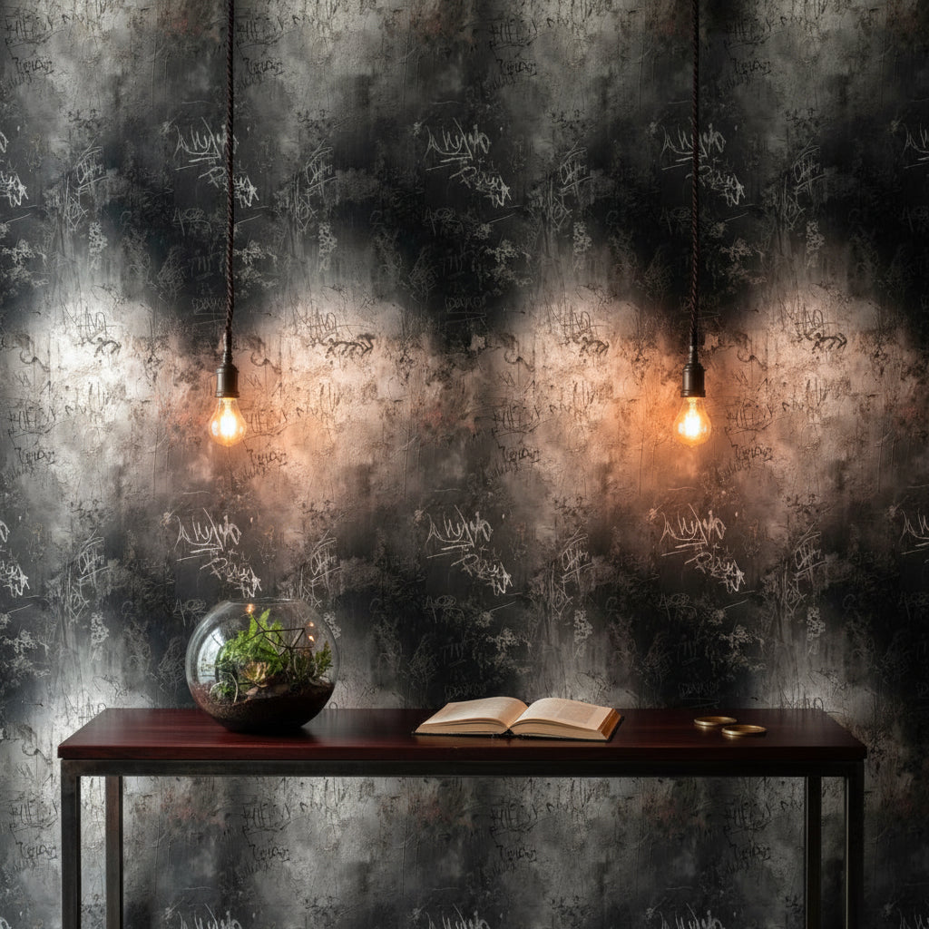 Graffiti Wallpaper Urban Dark Wall Mural