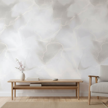 Soft Cream Abstract Marble Effect Wallpaper