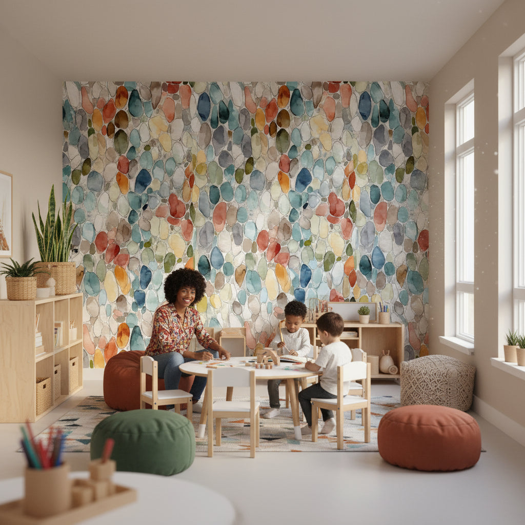 Geometric Wallpaper Vibrant Removable Eclectic Wall Double Roll