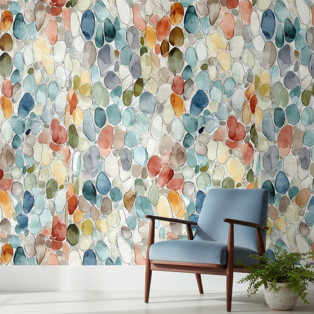 Geometric Wallpaper Vibrant Removable Eclectic Wall Double Roll