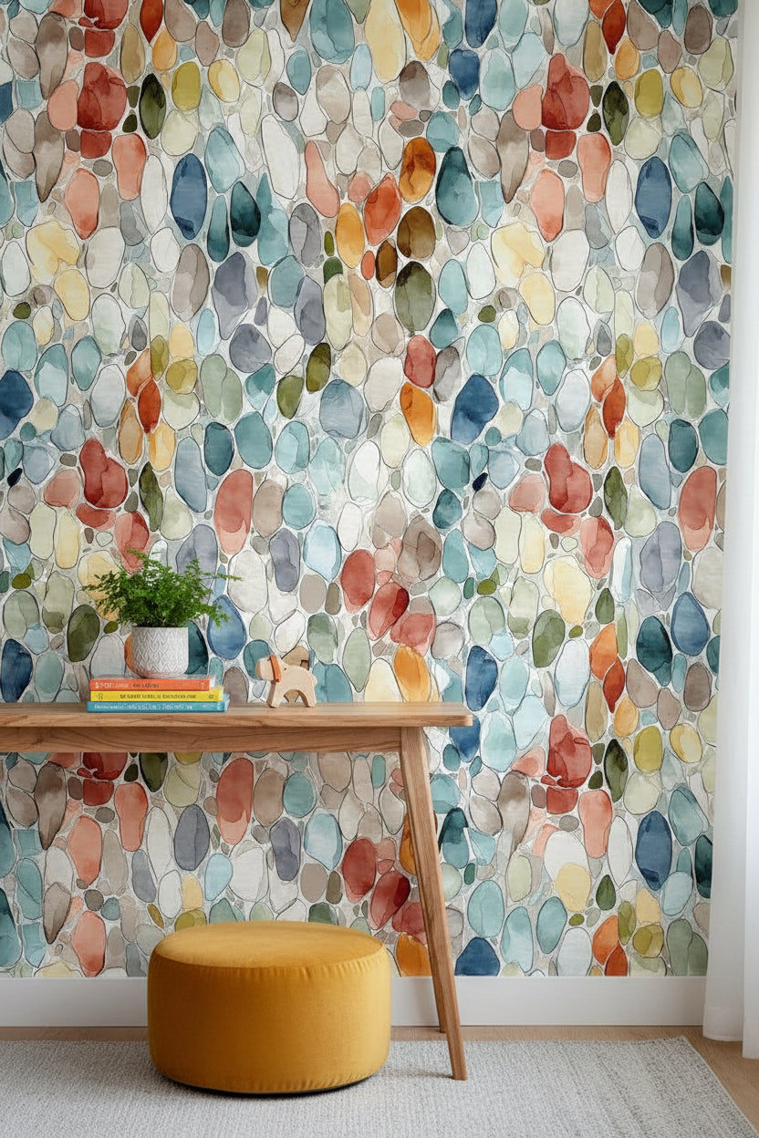 Geometric Wallpaper Vibrant Removable Eclectic Wall Double Roll