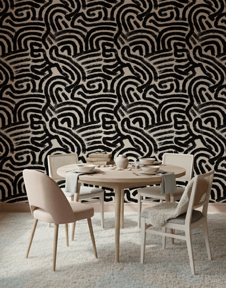Abstract Wallpaper Geometric Minimalist Wall Mural